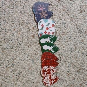 Festive Holiday Leather Earrings Set